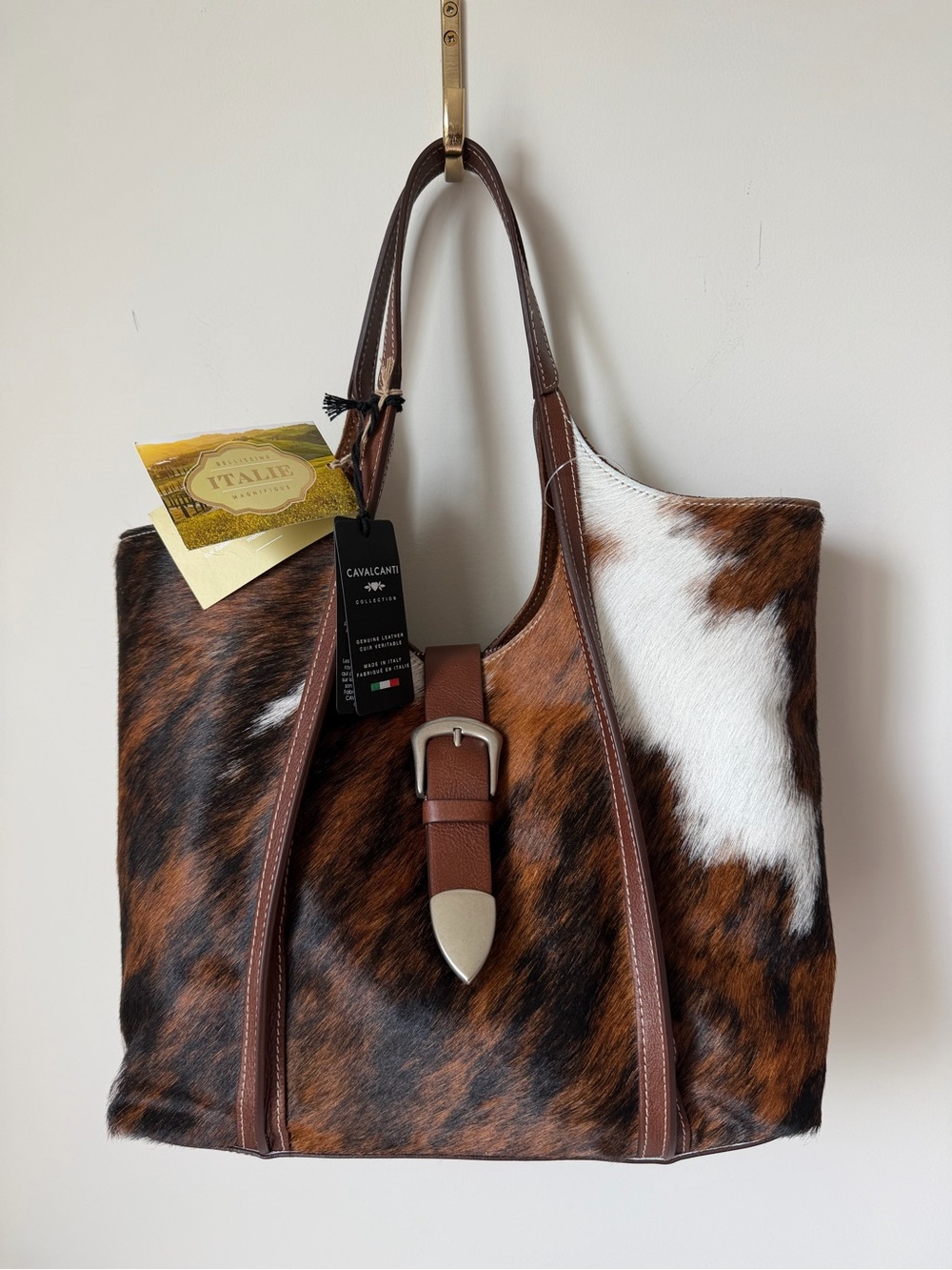 Cavalcanti cowhide buckle Shoulder tote bag